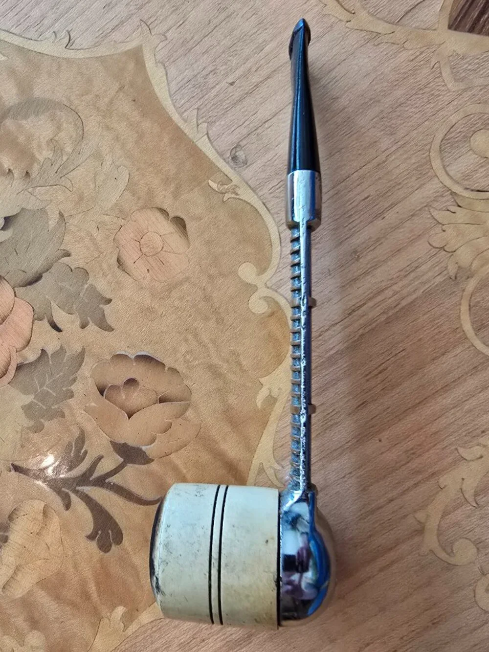 Dr. Grabow Viking - Vintage Chrome & Ceramic Pipe, Made in USA, Collectible - Picture 4 of 7